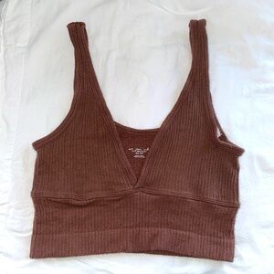 Urban Outfitters Brown Crop Top